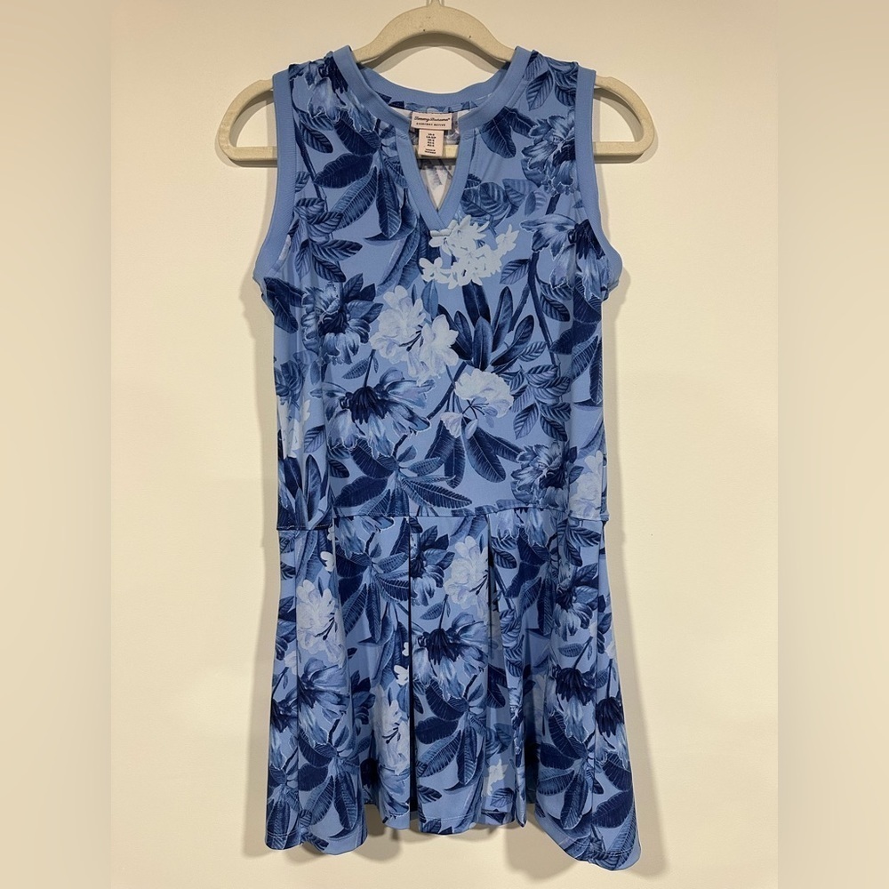 Tommy Bahama Everyday Active Dress Blue Floral Sleeveless Size Small